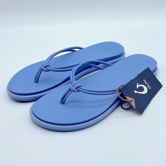 OluKai Women’s ‘Ākau Flip Flop Sandals Cloud Blue Size 10 New with Tags - Picture 4 of 9